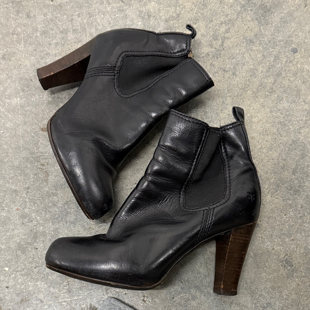Frye Black Leather Ankle Booties - Picture 5 of 5